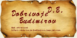 Dobrivoje Budimirov vizit kartica